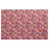roze beer wolf geo stof (Yard (91,4 cm))