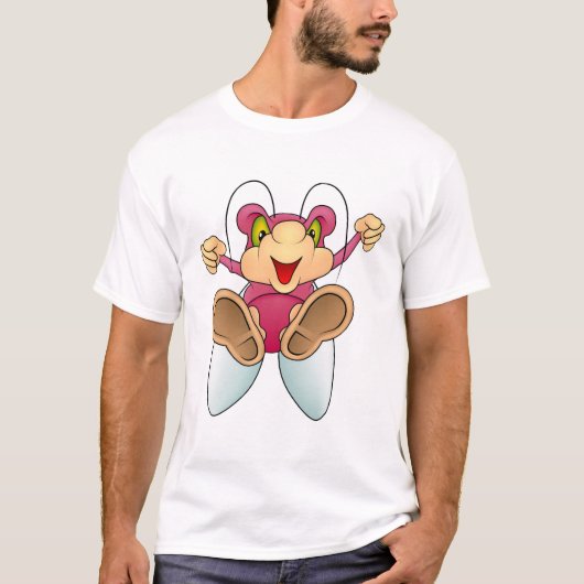 Roze Beetle Mannen T-Shirt (Voorkant)