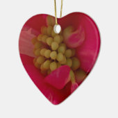 Roze Begonia Stamen Macro Ornament (Links)