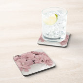 Roze Begonias Bier Onderzetter (Rechterzijde)