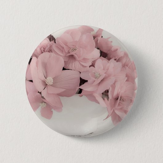 Roze Begonias Button (Voorkant)
