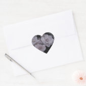 Roze Begonias op bank Hart Sticker (Envelop)