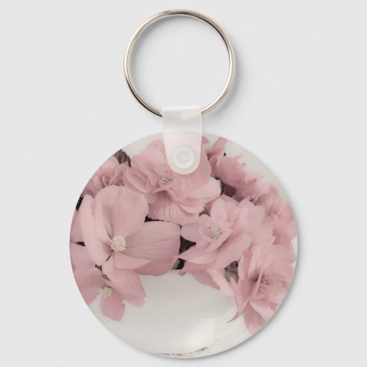 Roze Begonias Sleutelhanger (Voorkant)