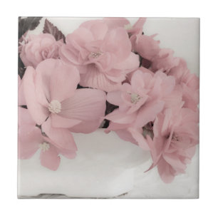 Roze Begonias Tegeltje