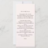 Roze begrafenis gedenkteken Bladwijzer Kaart (Achterkant)