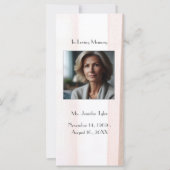 Roze begrafenis gedenkteken Bladwijzer Kaart (Voorkant)