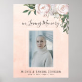 Roze begroetingsbord ter viering van het leven poster (Voorkant)