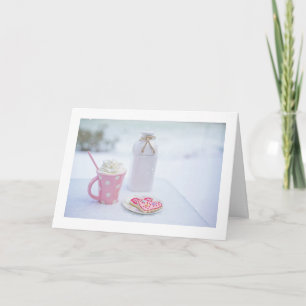 Roze Behandelde Valentijn Feestdagen Kaart