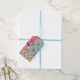 roze behang cadeau labels cadeaulabel