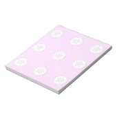 roze behang notitieblok (Linkerzijde)