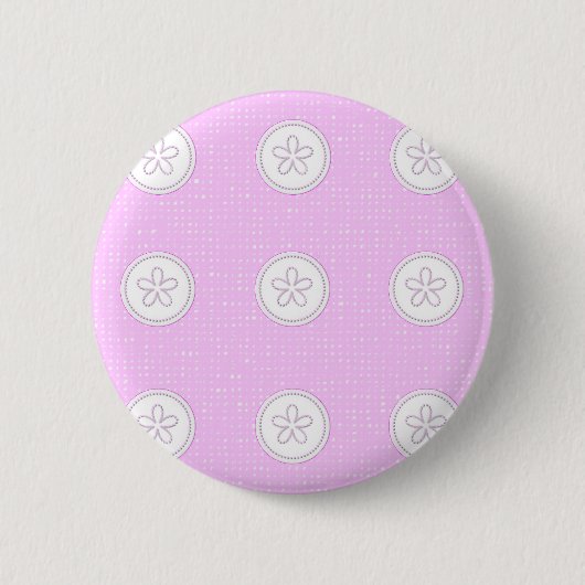 roze behang ronde button 5,7 cm (Voorkant)