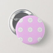 roze behang ronde button 5,7 cm (Voorkant /achterkant)