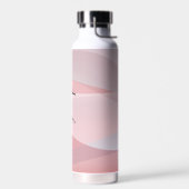 Roze beige abstracte naam waterfles (Links)