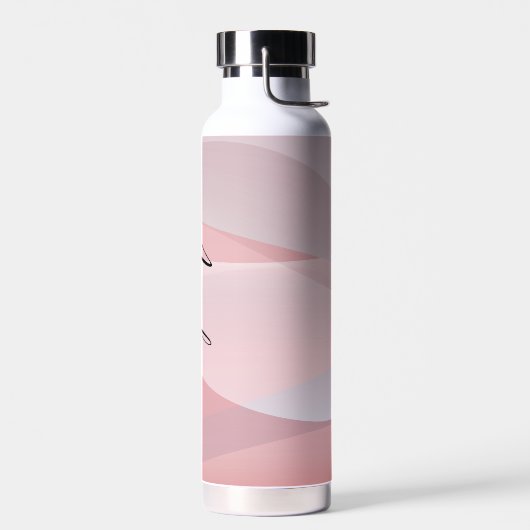 Roze beige abstracte naam waterfles (Links)