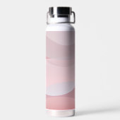 Roze beige abstracte naam waterfles (Achterkant)