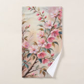 Roze Beige Branch Badhanddoeken Bad Handdoek (Handdoek)