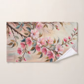 Roze Beige Branch Badhanddoeken Bad Handdoek (Handdoek)