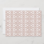 Roze & Beige Chic Country Garden Tea Party Kaart (Achterkant)