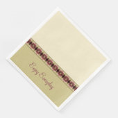 Roze Beige en Bourgogne Servet (Hoek)