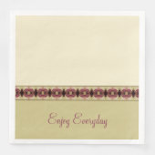 Roze Beige en Bourgogne Servet (Voorkant)