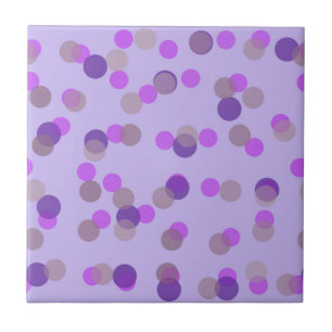 roze, beige en paarse stippen tegeltje