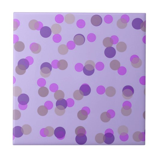 roze, beige en paarse stippen tegeltje (Voorkant)