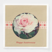 Roze beige en rood servet (Voorkant)