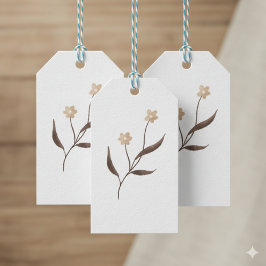 Roze Beige Esthetische Bedankkaartjes Cadeaulabel