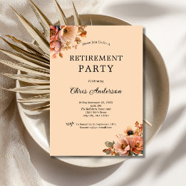 Roze Beige Feest Bloemig Elegant Modern Pensioneri Kaart