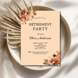 Roze Beige Feest Bloemig Elegant Modern Pensioneri Kaart