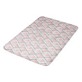 Roze beige geometrisch patroon badmat (Gekanteld)