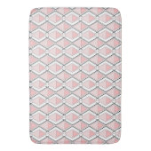 Roze beige geometrisch patroon badmat (Voorkant Verticaal)