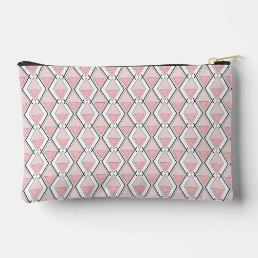 Roze beige geometrisch patroon etui (Achterkant)