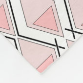 Roze beige geometrisch patroon fleece deken (Hoek)