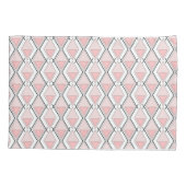 Roze beige geometrisch patroon kussensloop (Achterkant)