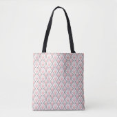 Roze beige geometrisch patroon tote bag (Voorkant)