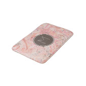 Roze beige Gray Marmer Bath Mat (Gekanteld)