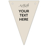 Roze Beige Harten meisje trouwpartij die het AANGE Vlaggetjes (Tweede vlag)