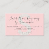 Roze beige laserhaarverwijdering nazorg visitekaartje (Voorkant)
