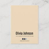 Roze Beige Sieraden Oorbellen Ketting Display Kaar Visitekaartje (Achterkant)