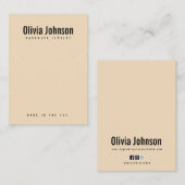 Roze Beige Sieraden Oorbellen Ketting Display Kaar Visitekaartje (Voorkant / Achterkant)