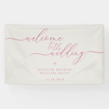 Roze beige Simple Modern Welkom op het huwelijk