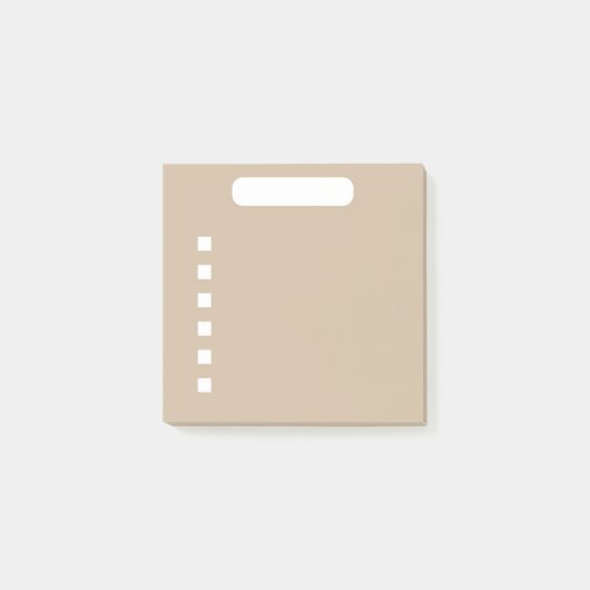 Roze beige to-do lijst post-it® notes (Voorkant)