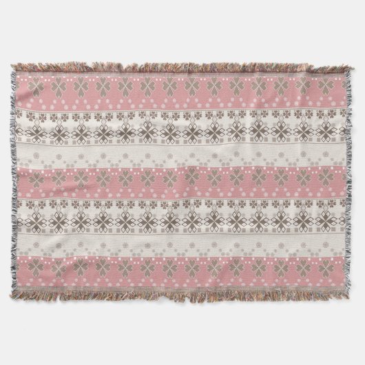 Roze beige versiering deken (Voorkant)