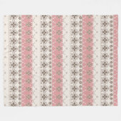 Roze beige versiering fleece deken (Voorkant (Horizontaal))