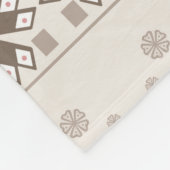 Roze beige versiering fleece deken (Hoek)