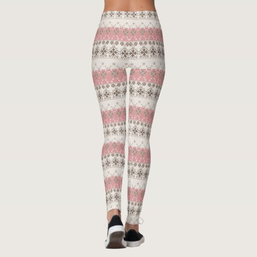 Roze beige versiering leggings (Achterkant)