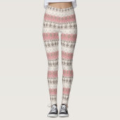 Roze beige versiering leggings (Voorkant)