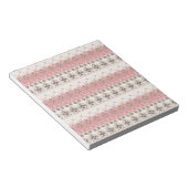Roze beige versiering notitieblok (Schuin)