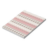 Roze beige versiering notitieblok (Linkerzijde)